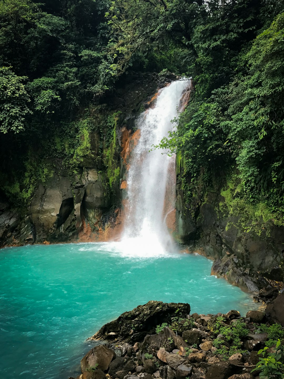 Photo by Marcelo Villalobos waterfalls in the middle of the forest during daytime